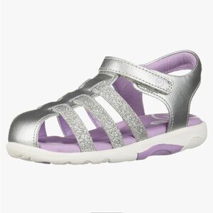 Stride rite kids Luna silver with purple